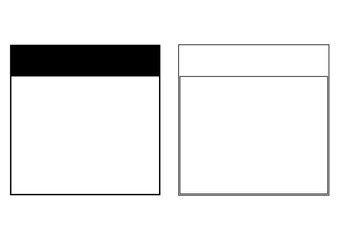 正方形のタブのあるシンプルなフレームセット