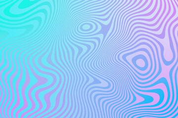 Obraz premium abstract blue and purple 70s retro groovy gradient background with wavy lines and grainy texture, mermaid colors wallpaper 