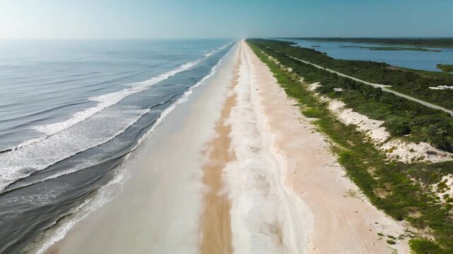 Guana Beaches St Johns County Florida 2025 Drone Flying South