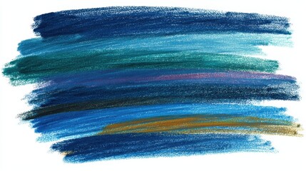 Vibrant Crayon Brush Strokes: Artistic Abstract Background with Colorful Scribbles for Creative Design Applications