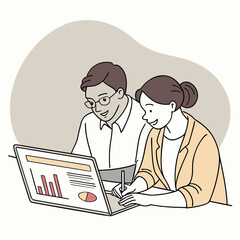 business people working together