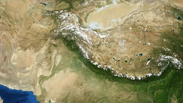 Slow passage through the Himalayan region - rotating earth
