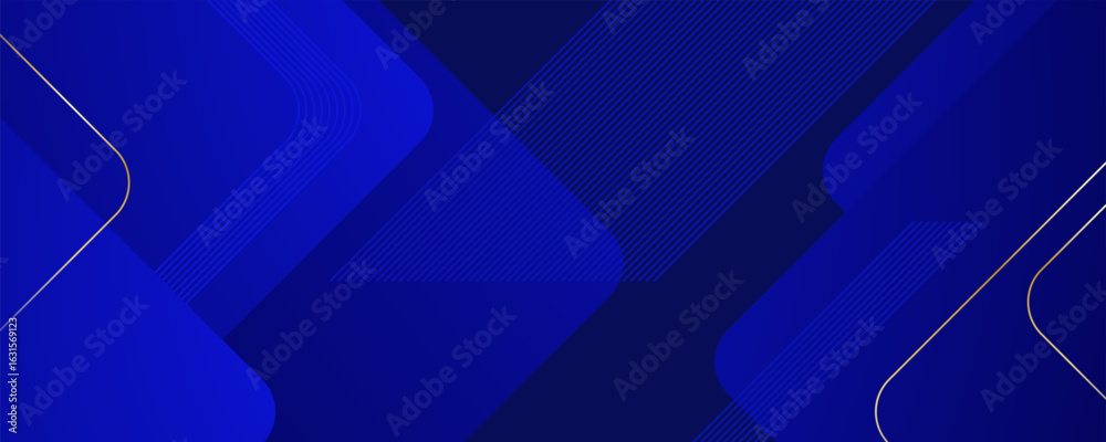 Wall mural abstract blue wave background with glowing lines and flowing light pattern