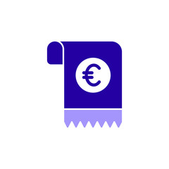 Icon a euro, isolated against a clean background.