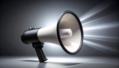megaphone on black background