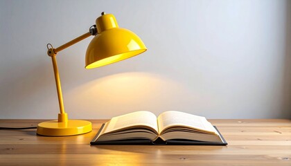 desk lamp with books