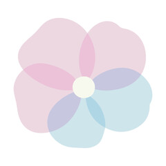 Soft pastel flower illustration with gentle color blending