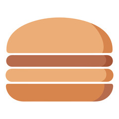 Simple stylized burger icon with two patties