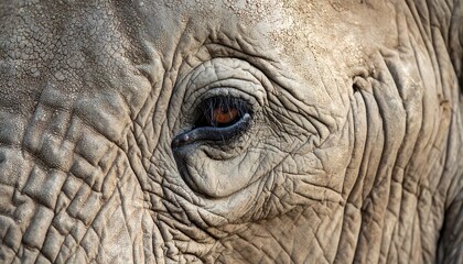 Close-up elephant eye