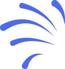 blue water splash ornament