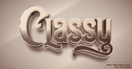 Classy text, luxury, realistic, and editable text effect style