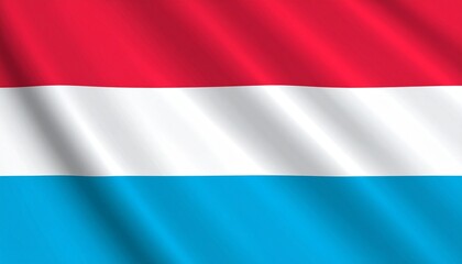 Obraz premium Waving Flag of Luxembourg