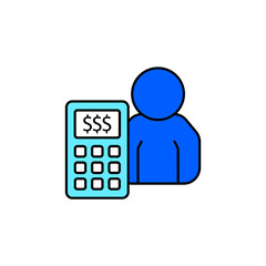 Icon a accountant, isolated against a clean background.