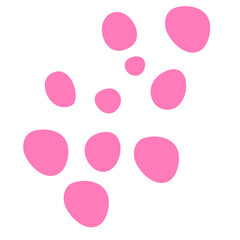 Hand drawing cute pink dots