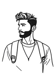 Obraz premium male line icon