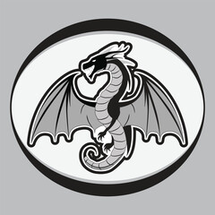 The Dragon Mascot Logo