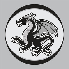 The Dragon Mascot Logo