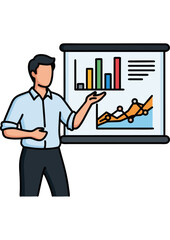 Business man giving a presentation
