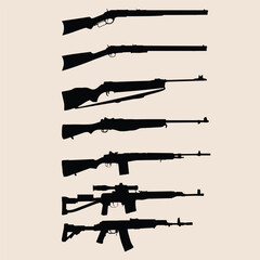 gun silhouette vector
