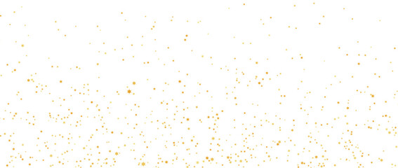 Gold falling down confetti background. Repeated golden dotted glitter pattern. Yellow, orange and golden dots wallpaper. Celebration Christmas, New Year or birthday party repeating backdrop.eps 10