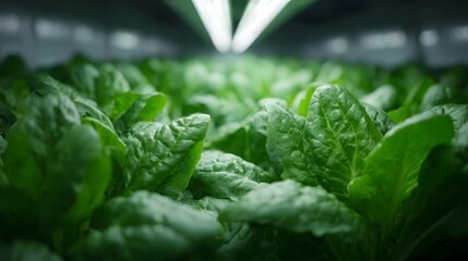 Vertical hydroponic farm with LED lights for high tech agriculture