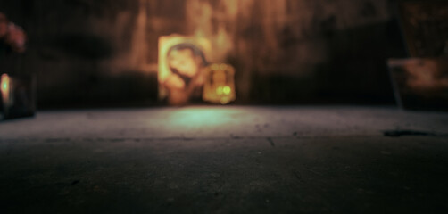 Obraz premium Dark surface in the monastery 