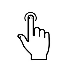 Interface effects in a digital image, touch effects are demonstrated by hand touching. Touch effects in image for commercial projects, digital effects such as these are easy to incorporate.