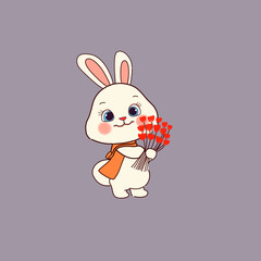 Fototapeta premium easter bunny with egg