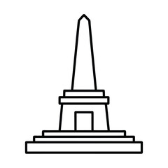 Vector art of obelisk monument isolated