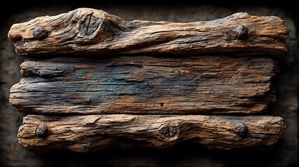 Vintage-style macro photograph of a distressed wooden plank with deep grooves and a matte finish, evoking a rustic charm. Clean empty area for text or branding.