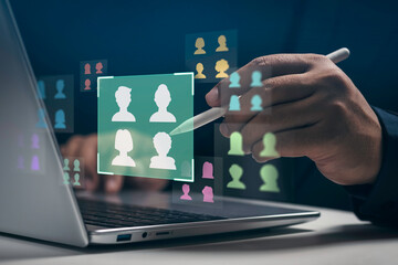 Customer Targeting and Segmentation Concept, audience targeting, digital marketing, personalized...