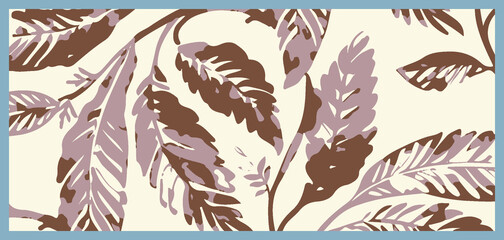 Elegant Abstract Floral Scarf Print Design | Shawls & Dupatta Textile Fabric Patterns For Digital Printing on Silk, Chiffon