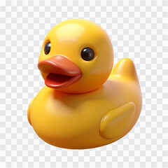 3D Rubber Duck Icon | Bath Toy, Childhood Fun & Quirky Symbol
