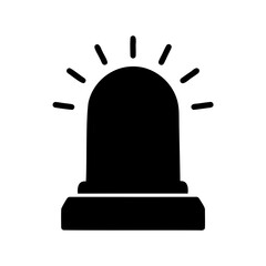 Siren icon, Emergency siren alarm silhouette. vector illustration