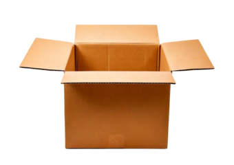 Box package delivery cardboard carton packaging isolated on transparent or white background