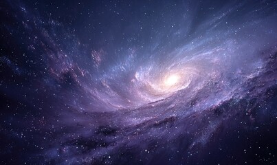 Naklejka premium Spiral galaxy in deep space