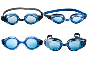 Set Swimming glasses isolated on transparent or white background