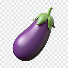 3D Eggplant Icon | Purple Vegetable, Vegan Cooking & Organic Food Symbol
