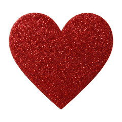 Obraz premium PNG Glittery red heart decoration.