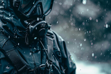 Fototapeta premium Image of cosmonaut in a protective spacesuit made generative AI technology