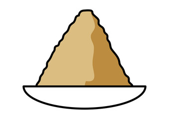 シンプルな皿に盛った味噌