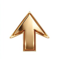 Gold upward pointing arrow
