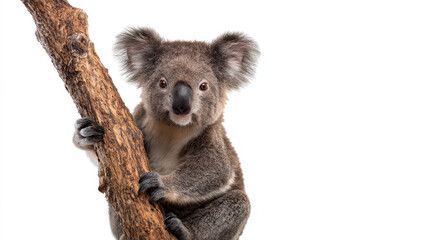 Fototapeta premium Koala Isolated on White Background Studio Lighting