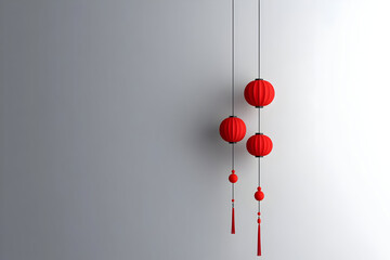 Red Lanterns 3D Illustration