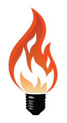 Symbol of a lamp with a flame.

