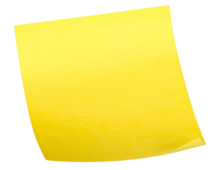yellow note paper