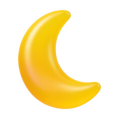 PNG Yellow crescent moon emoji