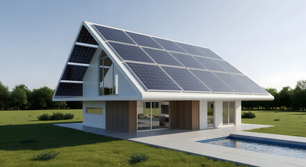 Fototapeta premium solar panels on a roof