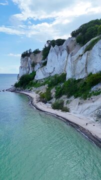 M&oslash;ns klint et ses falaises blanches sur l'&icirc;le de Mon au Danemark vers Copenhague 