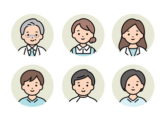 医療従事者・福祉の人物のアイコンイラストセット